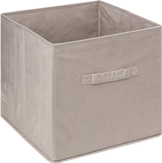 5five Opbergmand/kastmand - vakkenkast - 29 liter - beige - 31 x 31 x 31 cm - Opbergmanden