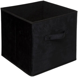 5five Opbergmand/kastmand - zwart - 29 liter - 31 x 31 x 31 cm - Opbergboxen - Vakkenkast manden