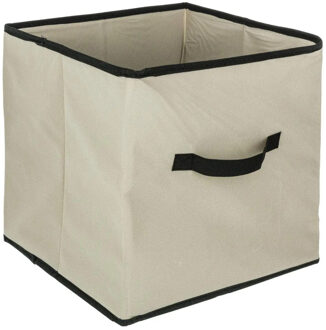 5five Opbergmand/kastmandje - Beige - 31 x 31 x 31 cm - 29 liter - Vakkenkast manden - Stof