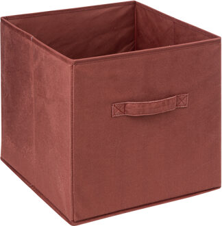 5five Opbergmand/kastmandje - Bordeaux rood - 31 x 31 x 31 cm - 29 liter - Vakkenkast manden - Stof