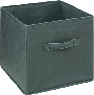 5five Opbergmand/kastmandje - Olijfgroen - 31 x 31 x 31 cm - 29 liter - Vakkenkast manden - Stof