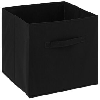 5five Opbergmand/kastmandje - Zwart - 31 x 31 x 31 cm - 29 liter - Vakkenkast manden - Stof