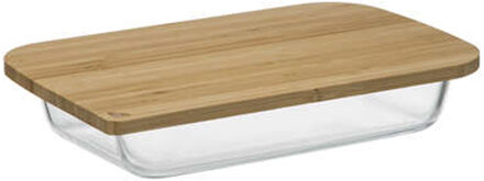 5five Ovenschaal met deksel - borosilicaat glas - rechthoek - 1.6 Liter - 29 x 19 x 5 cm