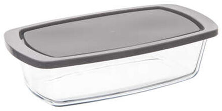 5five Ovenschaal met deksel - borosilicaat glas - rechthoek - 1.8 Liter - 27 x 14 x 7,3 cm - Ovenschalen Transparant