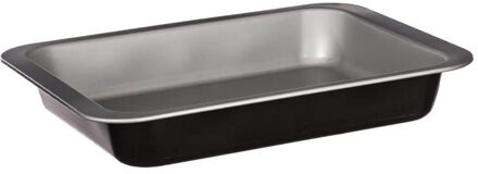 5five Ovenschaal of bakvorm/diepe bakplaat Backery Pro - metaal - anti-aanbak laag - zwart - 28 x 22 cm