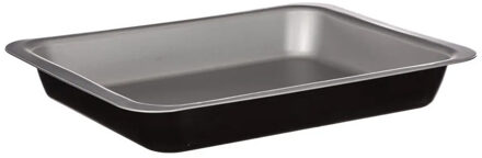 5five Ovenschaal of bakvorm/diepe bakplaat Backery Pro - metaal - anti-aanbak laag - zwart - 36 x 27 cm - Ovenschalen