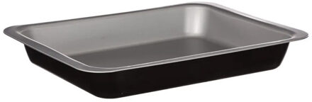 5five Ovenschaal of bakvorm/diepe bakplaat Backery Pro - metaal - anti-aanbak laag - zwart - 36 x 27 cm
