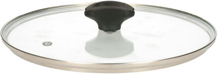 5five Pannendeksel - universeel - voor pannen van 24 cm - glas - stoomgaatje - D25 x H7 cm