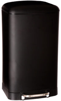 5five Pedaalemmer - zwart - metaal - 30 liter - 34 x 32 x 61 cm