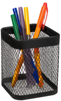 5five Pennenbak houder - zwart - 13 x 17 cm - metaal