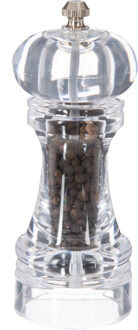 5five Pepermolen acryl transparant 15 cm - Peper en zoutstel