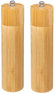 5five Pepermolen/zoutmolen - 2x - bamboe - 22.5 cm