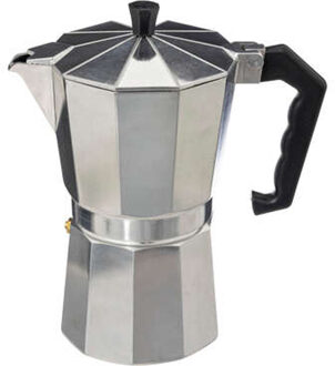 5five Percolator Italiaans koffiezetapparaat - Aluminium - zilver - 450 ml - Koffiezetter - Percolators Zilverkleurig