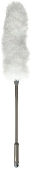 5five Plumeau - RVS steel - 78 cm - wit - ragebol - schoonmaken - duster