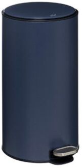 5five Prullenbak|pedaalemmer - donkerblauw - metaal - 30 liter - 62 cm