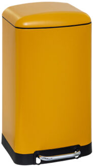 5five Prullenbak|pedaalemmer - geel - metaal - 30 liter - 34 x 61 cm