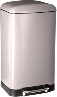 5five Prullenbak/pedaalemmer - taupe - metaal - 30 liter - 34 x 61 cm