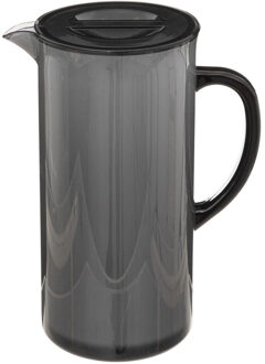 5five Sapkan/schenkkan karaf - zwart - met deksel - 1950 ml - kunststof