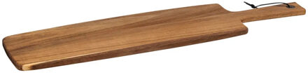 5five Serveerplank voor hapjes/tapas - 18 x 70 cm - acacia hout - borrelplank - Extra groot