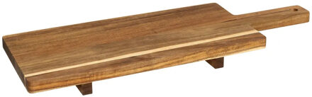 5five Serveerplank voor hapjes/tapas - 25 x 70 cm - acacia hout - borrelplank - Extra groot