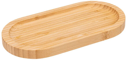 5five Serveerplankje voor hapjes/fingerfood? - 20 x 10 cm - bamboe hout - borrelplank - tapasplank