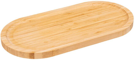 5five Serveerplankje voor hapjes/fingerfood? - 30 x 15 cm - bamboe hout - borrelplank - tapasplank