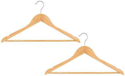 5five Set van 24x stuks houten kledinghangers 45 x 23 cm