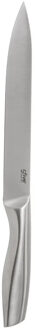5five snijmes/keukenmes/vleesmes Precision - 1x stuks - RVS - zilver - 34 cm
