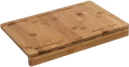 5five Snijplank met stoprand 35 x 24 cm van bamboe hout - Snijplanken Bruin