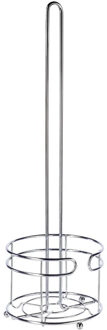 5five Staande toiletrolhouder - voor 4 rollen - zilver - 52 cm - metaal - wc rolhouder
