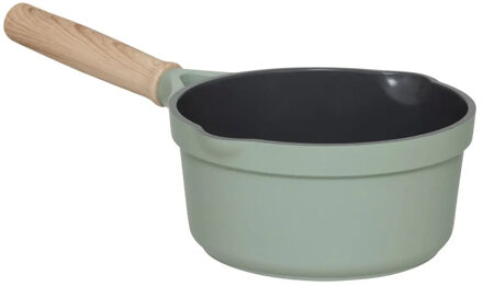 5five Steelpan Horizon - Alle warmtebronnen - Groen - Dia 20 cm - handvat hout - aluminium