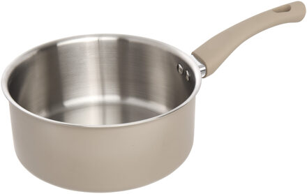 5five steelpan Paris - D20 cm - RVS - aluminium - beige/zilver - pannen