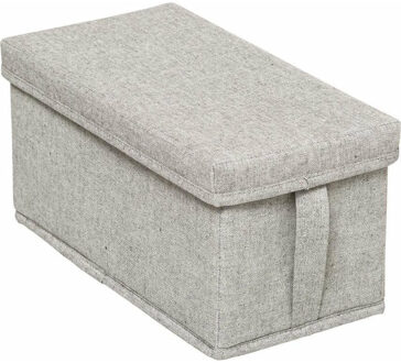 5five Stoffen opbergdoos Five® - 15 x 31 x 15 cm (A) - Met deksel Beige