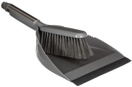 5five Stoffer en blik grijs 31 x 22 cm van kunststof/RVS