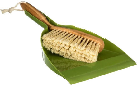 5five Stoffer en blik groen 31 x 22 cm van kunststof/bamboe