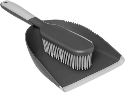 5five Stoffer en blik Siliconen - grijs - 33 x 17,5 cm - kunststof/rubber - Schoonmaken