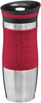 5five Thermosbeker/isolatie/warmhoud - Koffiebeker - rood - 350 ml - Thermosbeker