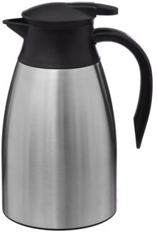 5five Thermoskan - RVS - 1500 ml - dubbelwandig - isoleerkan - koffiekan - Thermoskannen Zilverkleurig