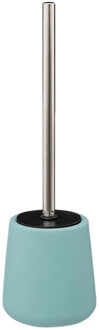 5five Toilet/wc-borstel in houder - polyresin/metaal - ijsblauw - 40 cm - Toiletborstels