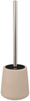 5five Toiletborstel in houder/wc-borstel - polyresin/metaal - beige - 40 x 12 cm