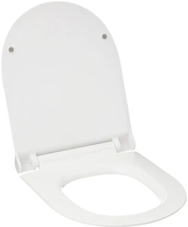 5five Toiletbril Brilliant - wit - kunststof - universeel model - soft close systeem