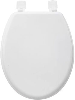 5five Toiletbril Colors - ivoor wit - MDF/HDF hout - universeel - standaard wc bril