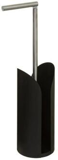 5five Toiletrolhouder - reservoir - zwart - flexibele stang - 59 cm