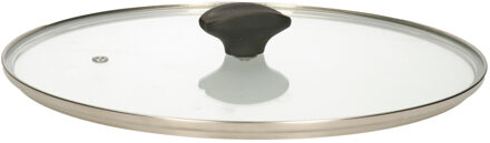 5five Universele pannendeksel - voor pannen van D29,5 cm - glas - stoomgaatje