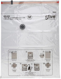 5five Vacuumzakken voor kleding/textiel - Vacuum opbergzakken - 1x stuks - transparant - 60 x 80 cm