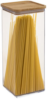 5five Voedsel bewaren keuken voorraadpot - kunststof/bamboe - 2000 ml