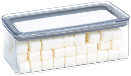 5five Voorraadpot - keuken/voedsel - kunststof - 1000 ml - luchtdichte deksel - transparant