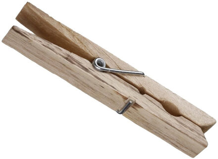 5five Wasknijpers - 24x stuks - hout - naturel - 9 cm - Was ophangen - Was knijpers