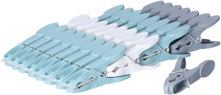 5five Wasknijpers - 32x stuks - gekleurd - kunststof - 8,5 cm - was ophangen