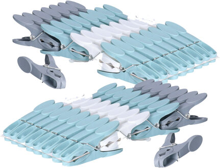 5five Wasknijpers - 96x stuks - gekleurd - kunststof - 8,5 cm - was ophangen